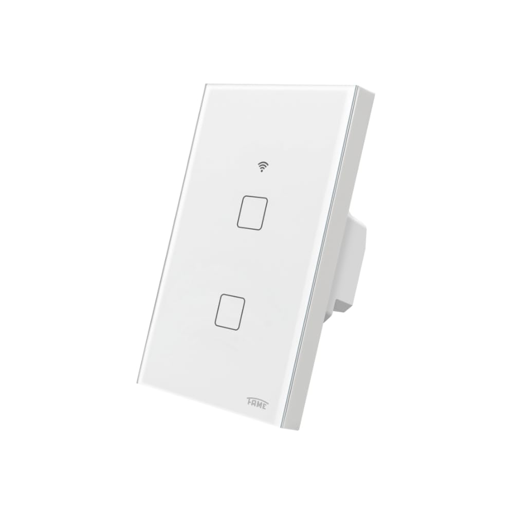 INTERRUPTOR INTELIGENTE 2 TECLAS TOUCH WI-FI BRANCO – FAME