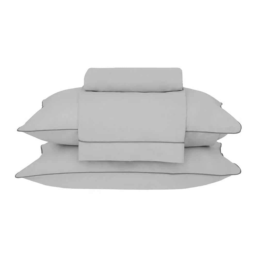 Buddemeyer Jogo de Cama Queen Percal 180 Fios Basic Percalle 100% Algodão Penteado Branco