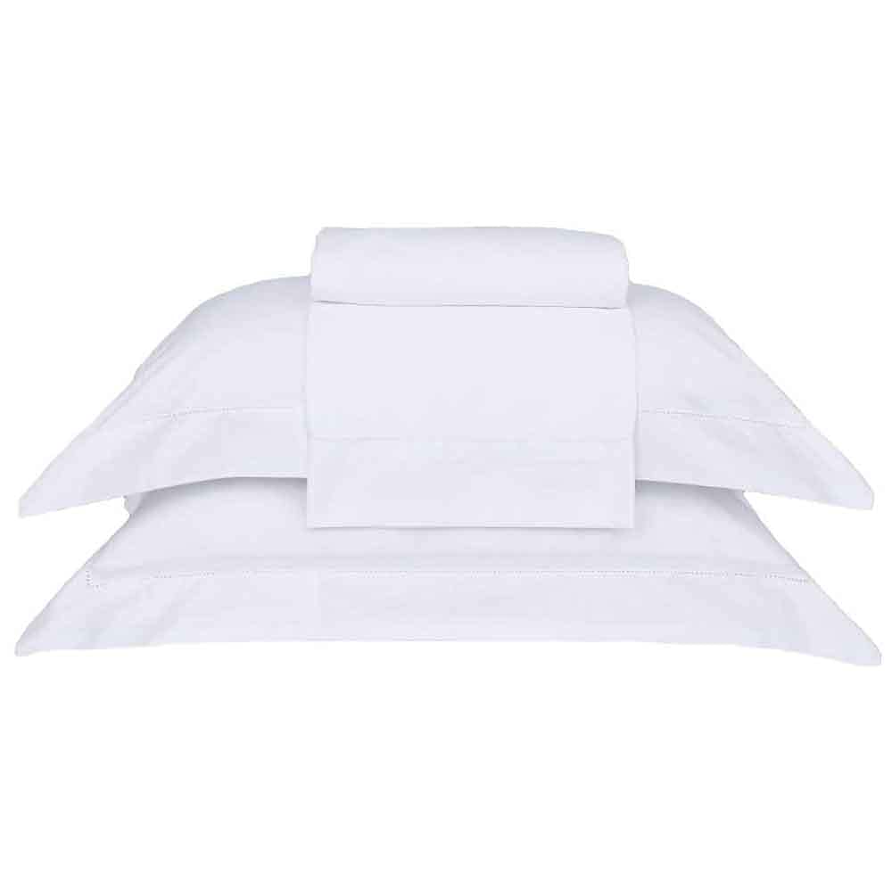 Buddemeyer Jogo de Cama Queen 300 Fios N.Colors II 100% Algodão Branco 4 pç