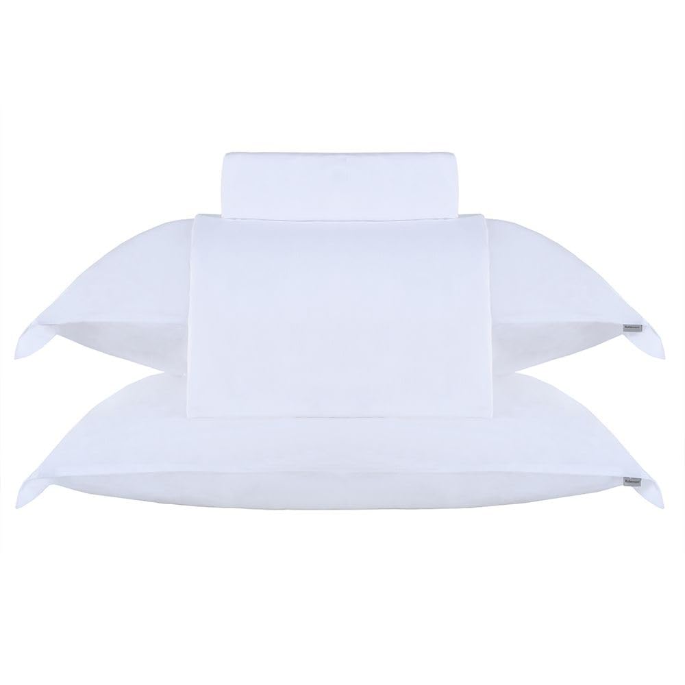 Buddemeyer Jogo de Cama Casal Soft Cotton 100% Algodão Branco 4 Peças