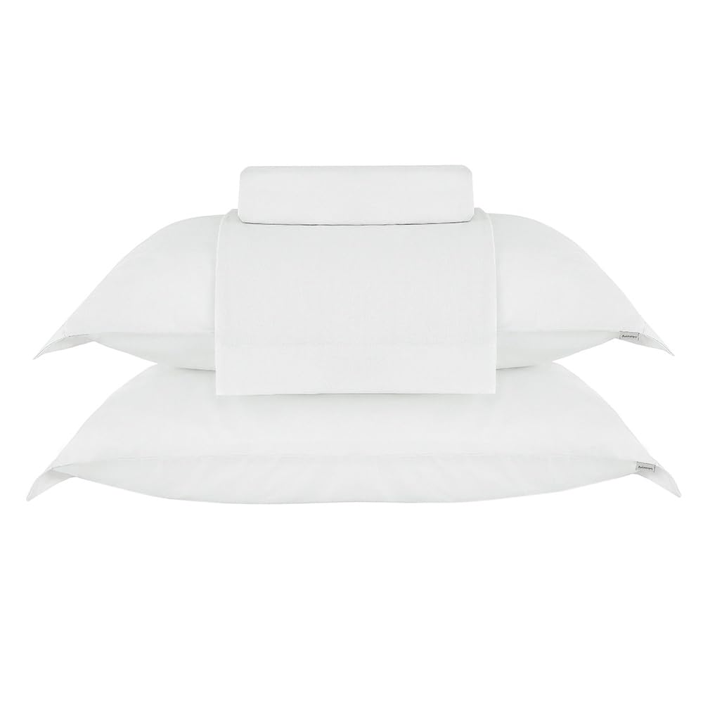 Buddemeyer Jogo de Cama Queen Soft Cotton 100% Algodão Prata 4 Peças