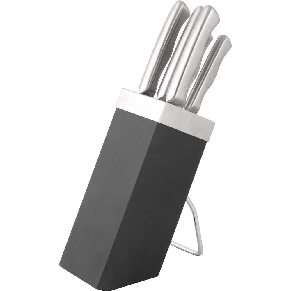 Jogo de Facas 6 Peças em Aço Inox, Modelos Variados com Suporte Organizador, Conjunto