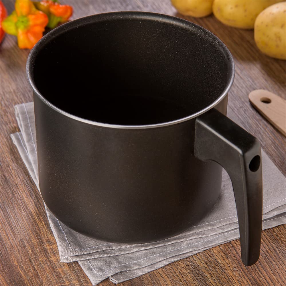 Canecão Leiteira Antiaderente Pequeno Preto nº12 1 Litro