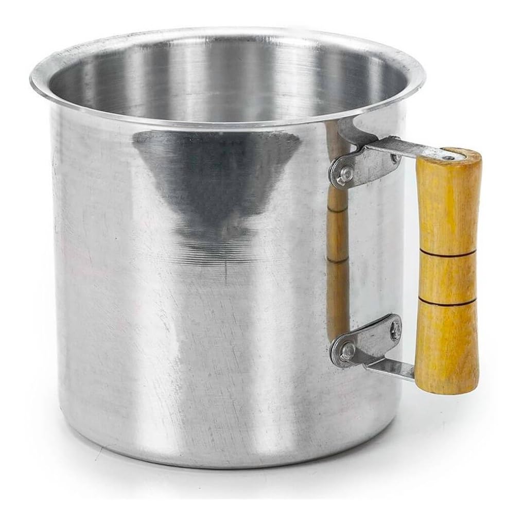 Alumínio Daltro Canecão Leiteira N°18 Extra - Cabo Madeira 3,4L Prata