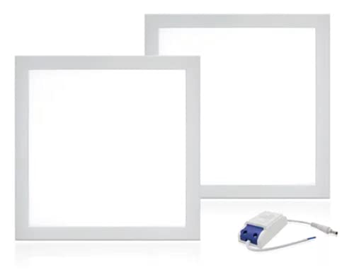 Kit 4 Luminária Painel Plafon Led 18w Teto Quadrada Embutir 4000K Luz Branco Neutro