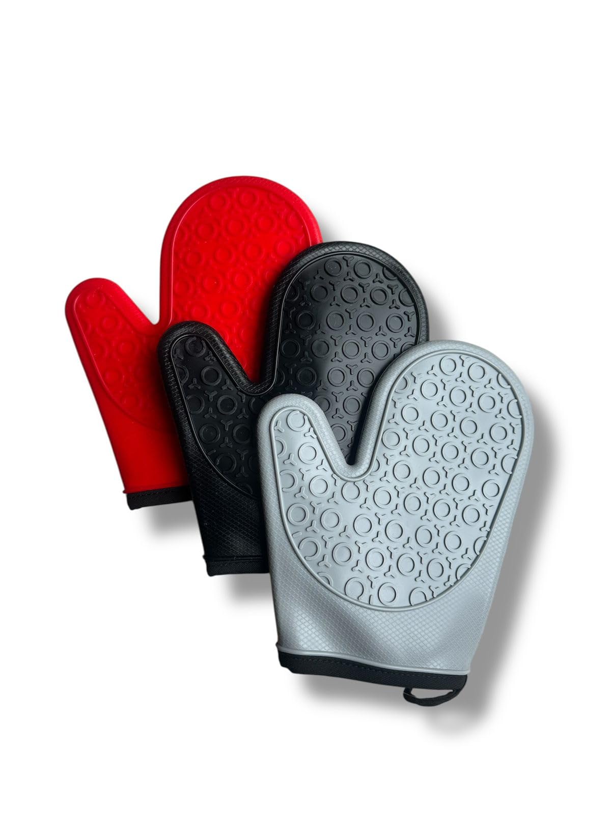 Luva Térmica de Cozinha Para Proteger Suas Mãos Material Silicone e Algodão Interno,