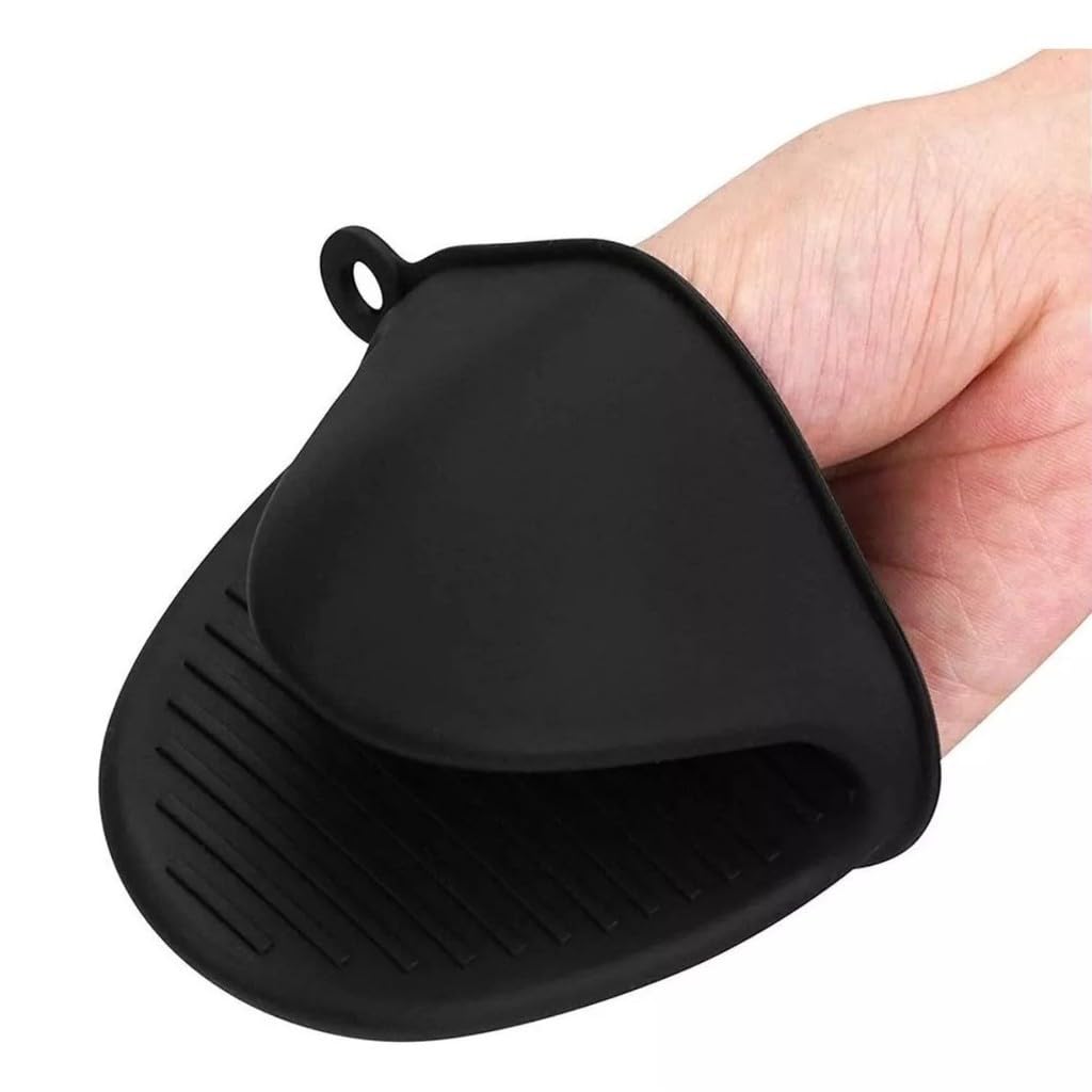 Kit 2 Pegador Luva Térmica De Silicone Forno Panela Fogão(1 LUVA CINZA)