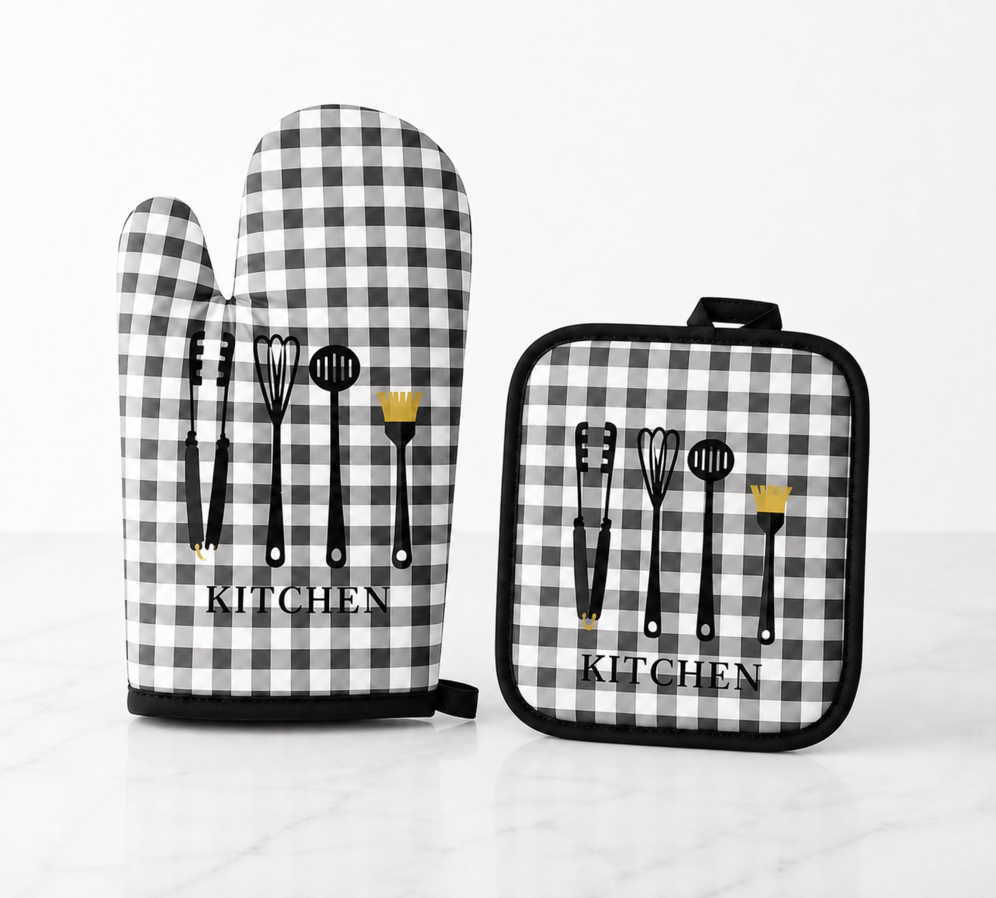 Kit Luva Térmica para Cozinha + Descanso de Panela | Resistente ao Calor | Proteção para