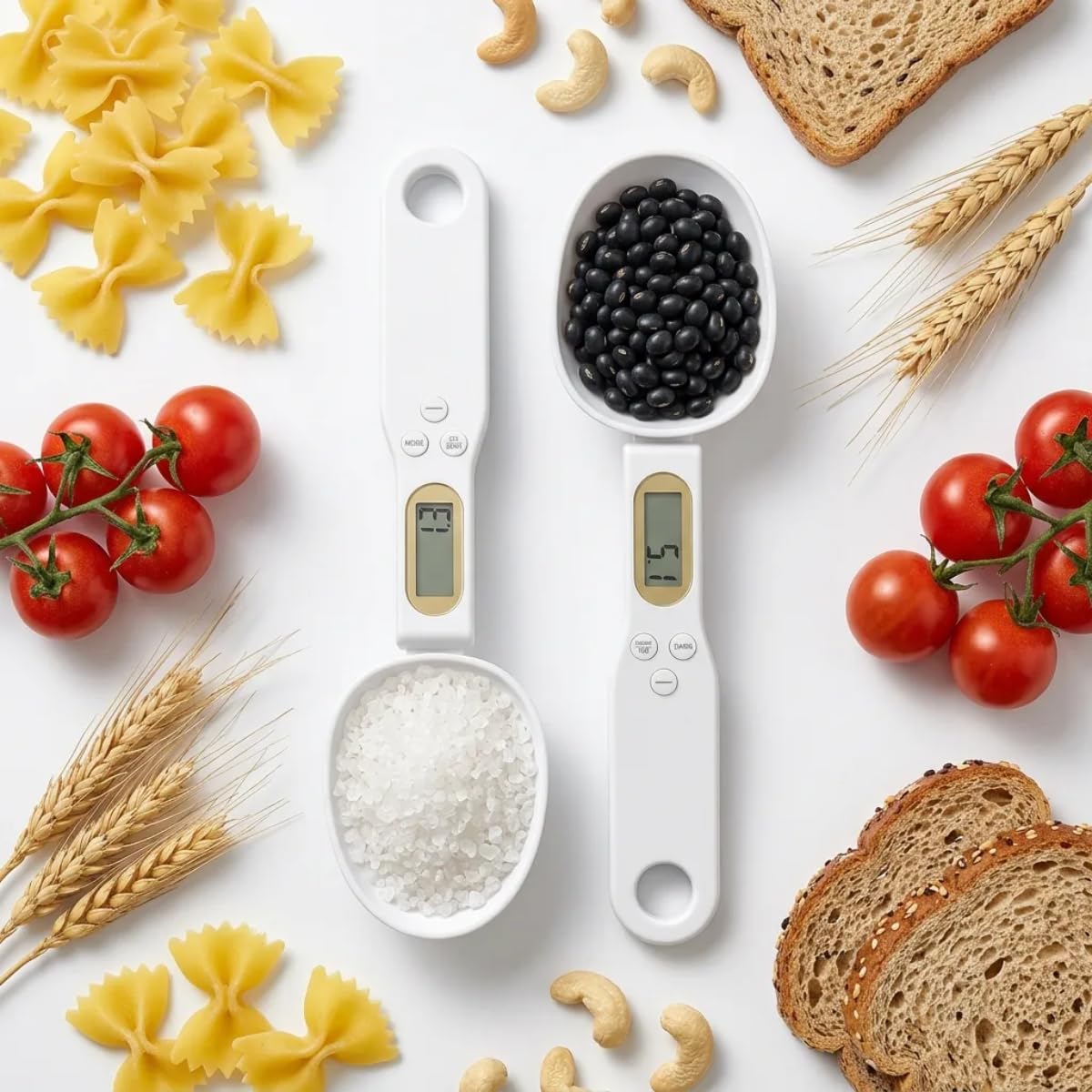 Colher Digital com Balança 300g LCD Medidora para Cozinha Premium | Na Cor Branca ou