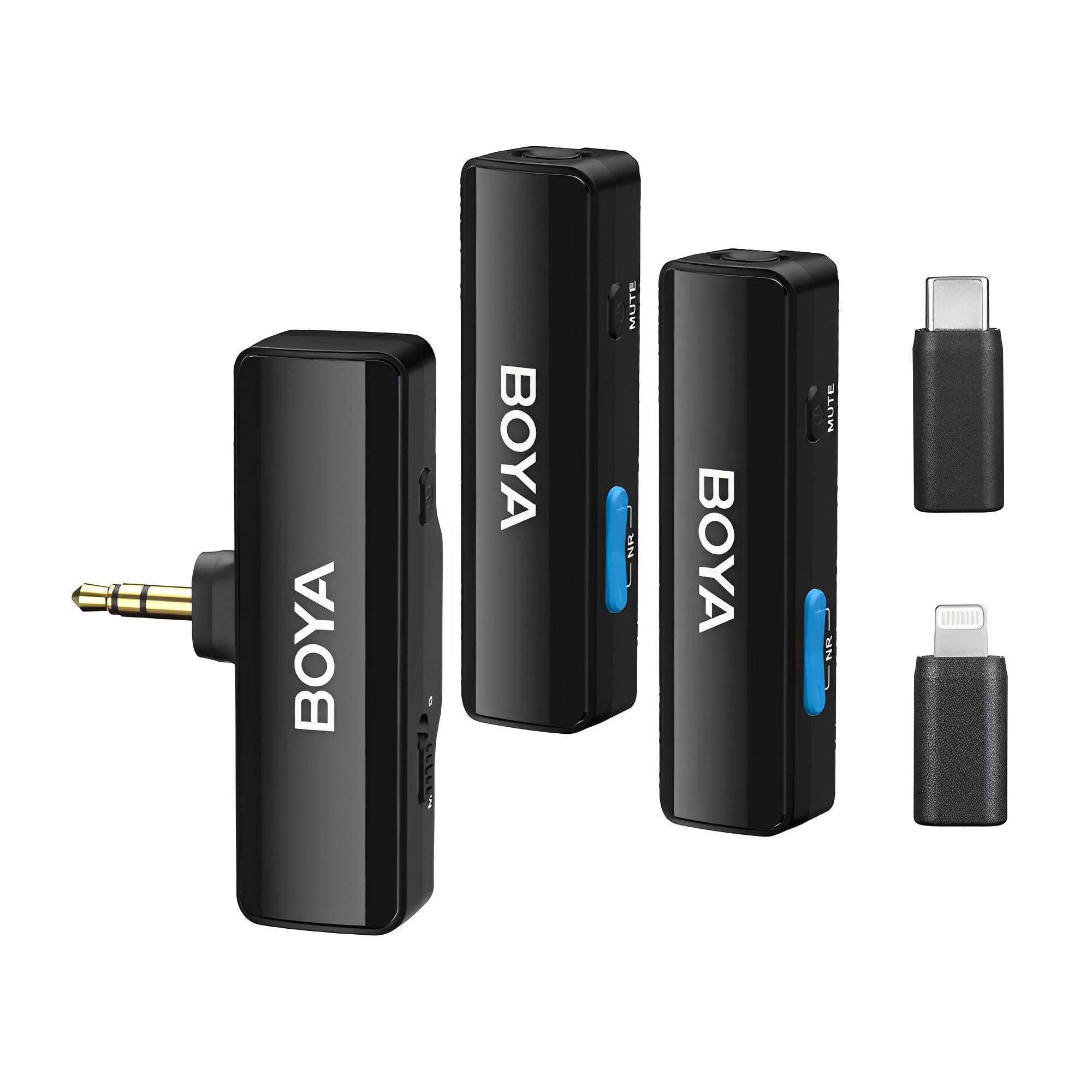 BOYA Microfone de lapela sem fio A2 da Boyalink para iPhone/Android/câmera, sistema de