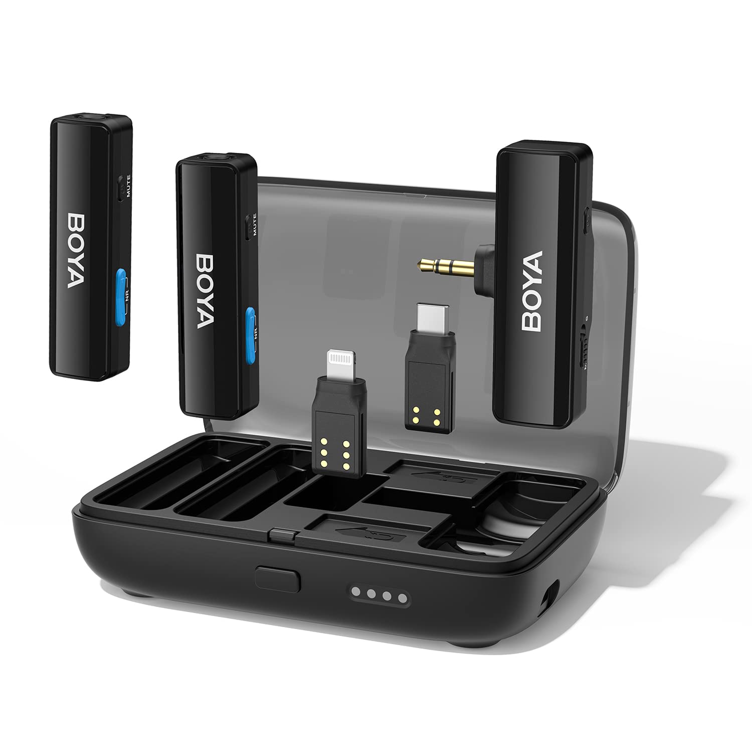 BOYA BOYALINK Microfone de lapela para vlogging sem fio, sistema microfone de lapela de