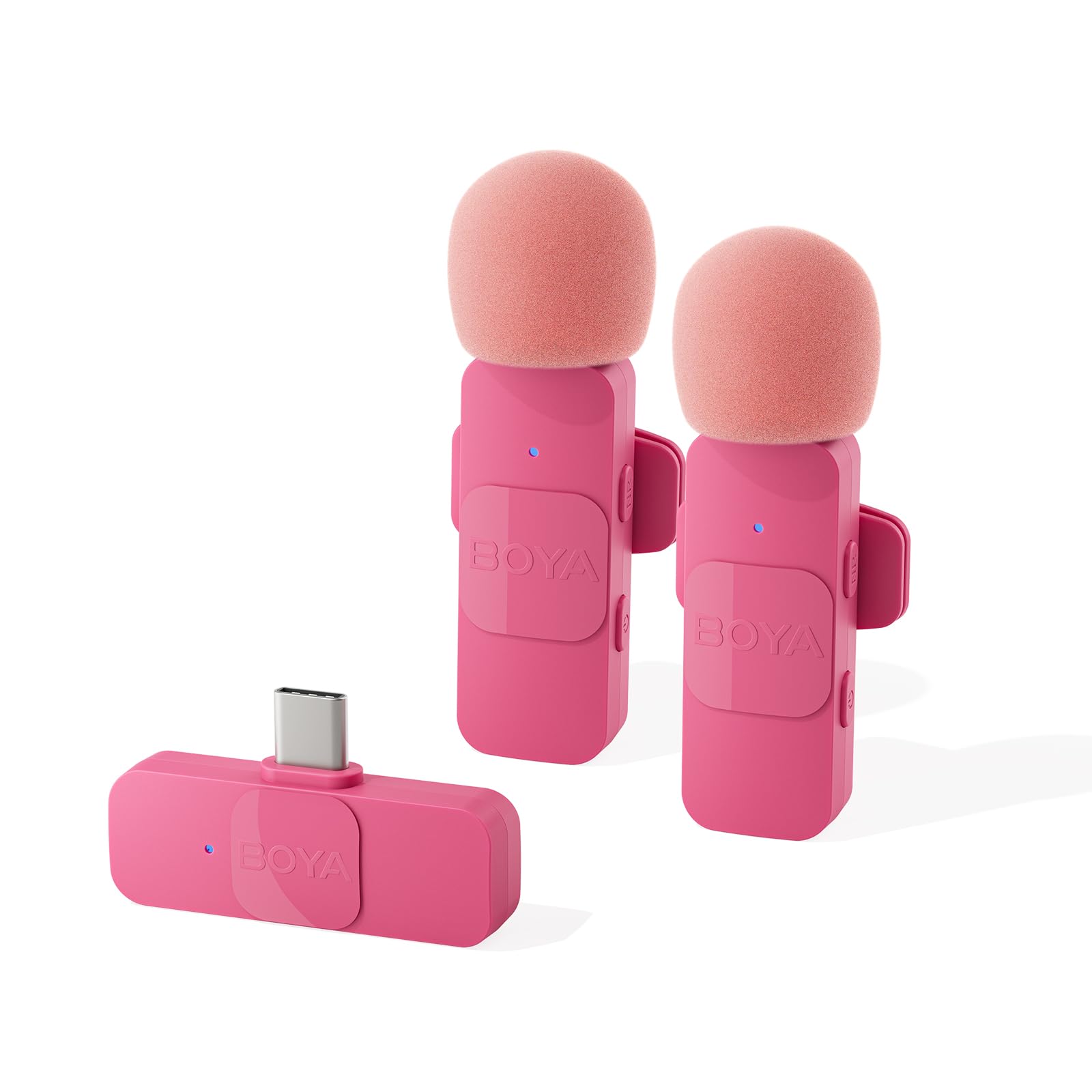 Boya BY-V20 USB-C Microfone sem fio, mini microfone de lapela com cancelamento de ruído
