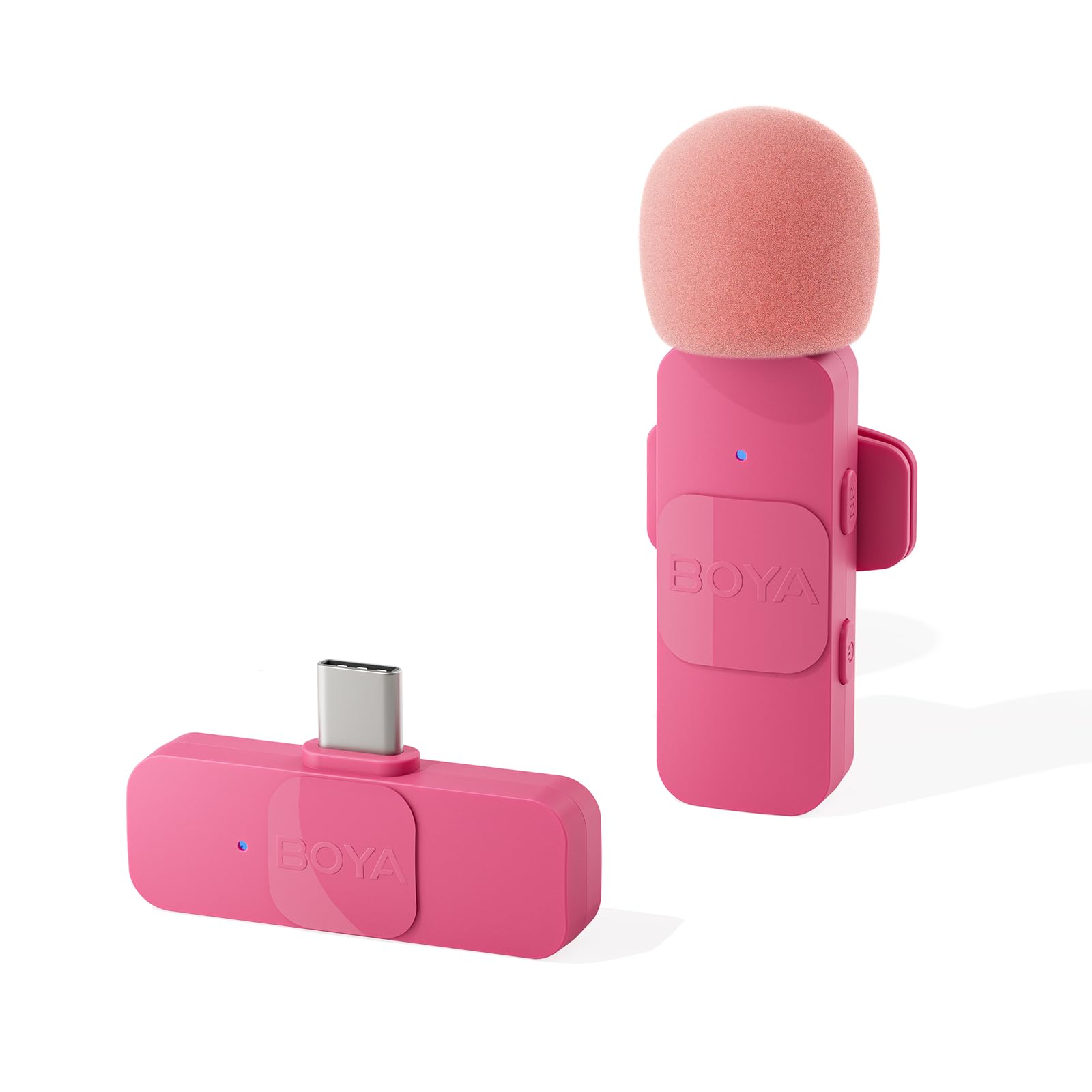 BOYA BY-V10 USB-C Microfone de lapela sem fio Vlog, microfone de lapela sem fio para