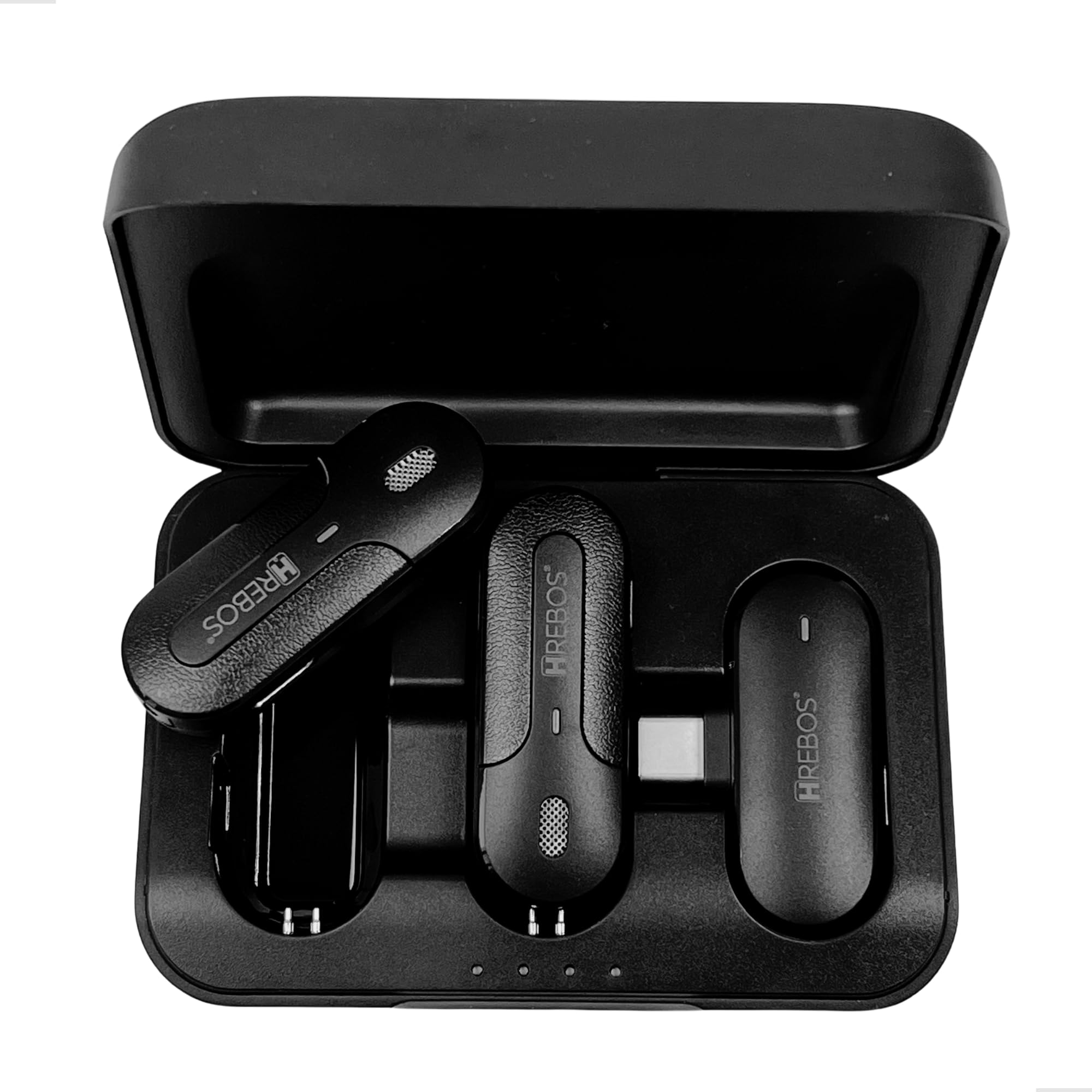 MEEKY Microfone de lapela sem fio para Iphone 15 e ANDROID USB C Smartphone Tablet Mini