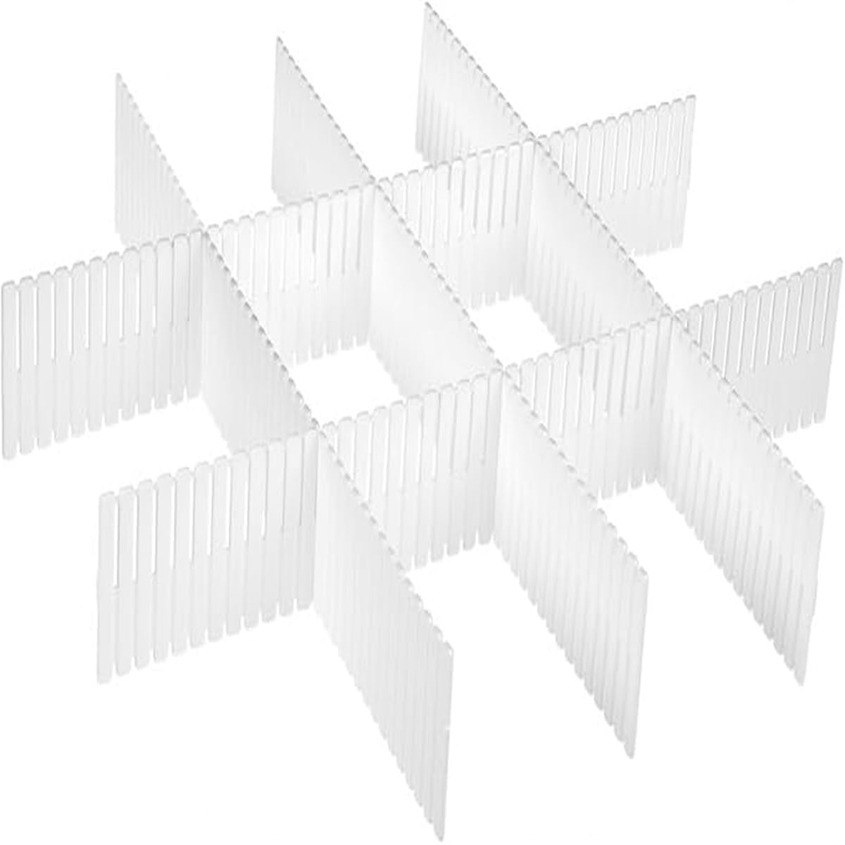 Organizador de Gavetas Ajustável com Divisórias Plásticas Modular Branco Ideal para