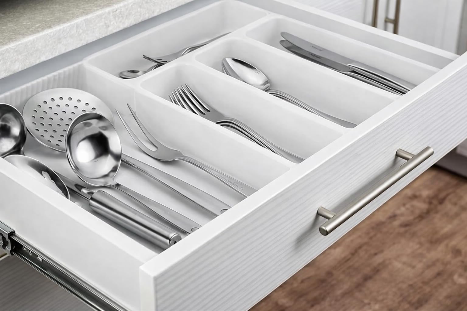 Organizador de Gaveta Ajustável Universal - Até 47cm de Largura - Para Utensílios,