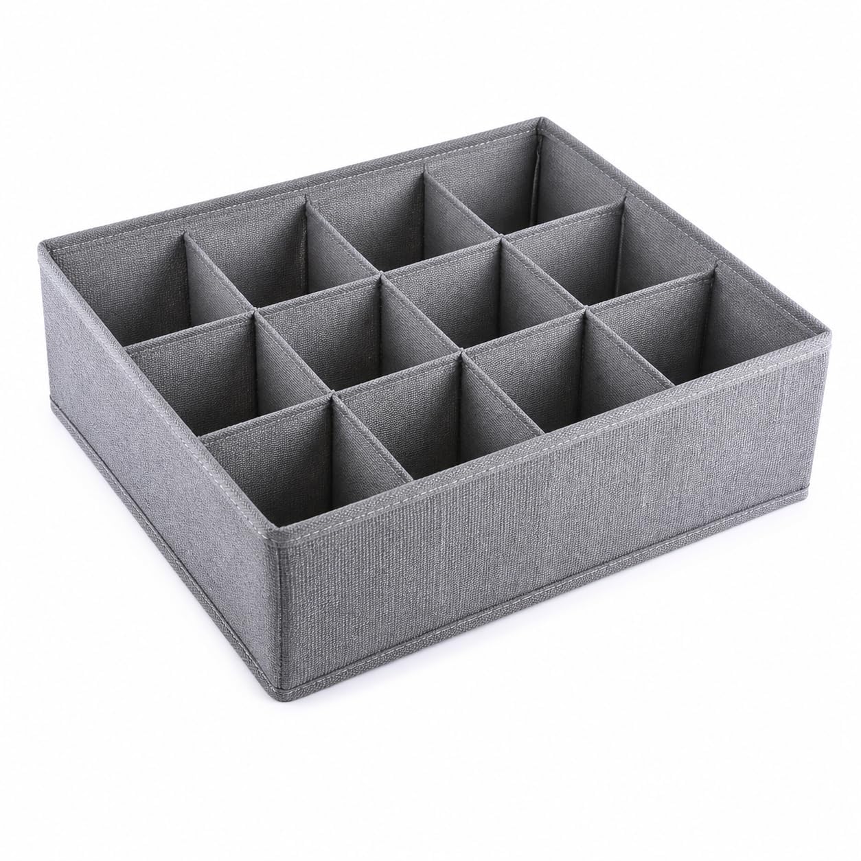 Organizador de Gaveta 30x30cm com 20 Divisórias – Caixa Organizadora Dobrável em Tecido