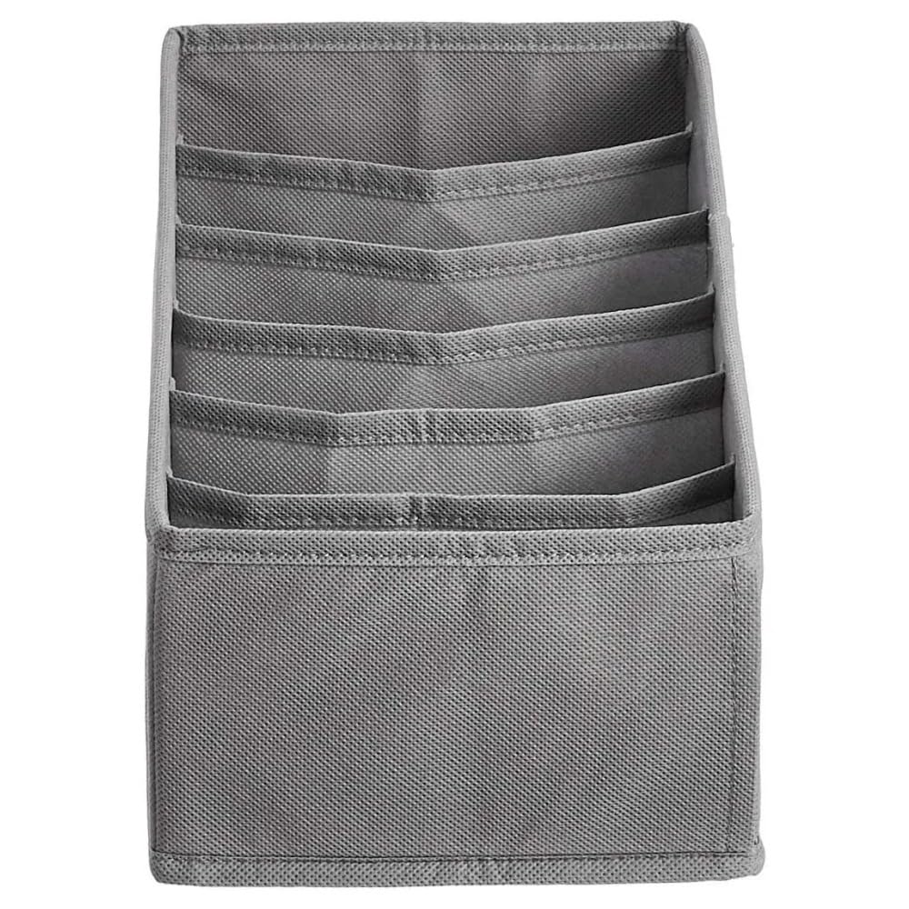 Organizador de Gaveta com Divisórias 33x17x10 cm Cinza | 7 Compartimentos, Lavável e