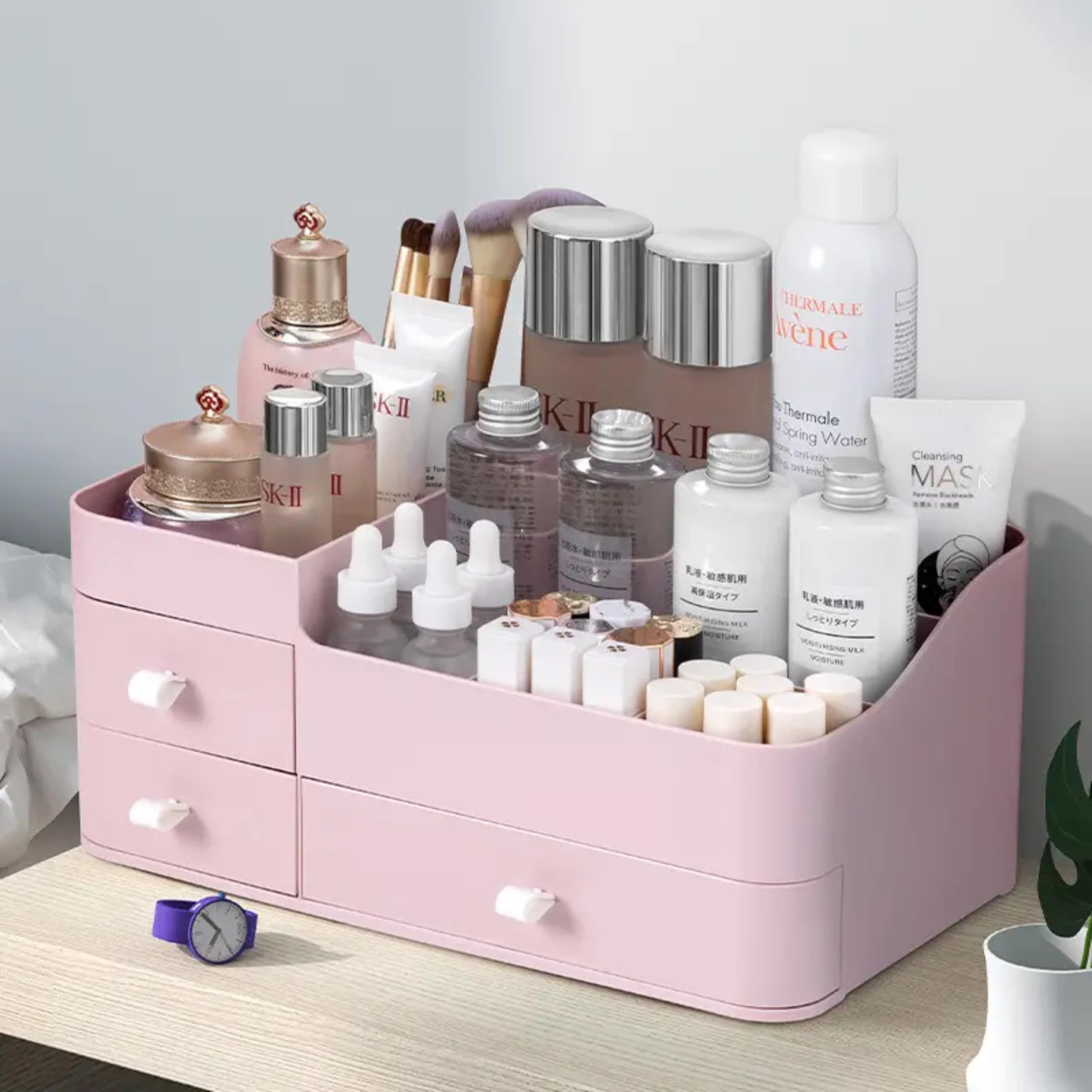 Organizador de Maquiagem e Objetos com Gavetas Grande Capacidade para Cosméticos,