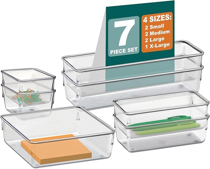Organizador de Acrílico Transparente Multiuso – Porta Maquiagem, Escritório e Banheiro –