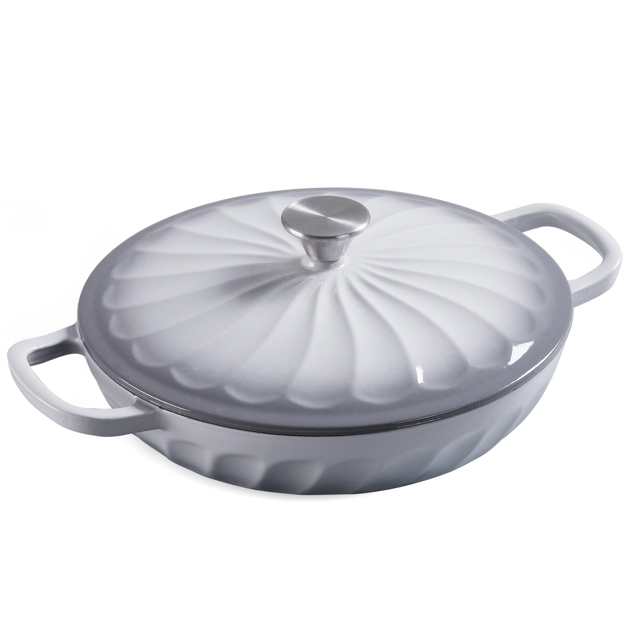 Forno holandês de ferro fundido esmaltado, panela de forno holandês de 3,8 litros com