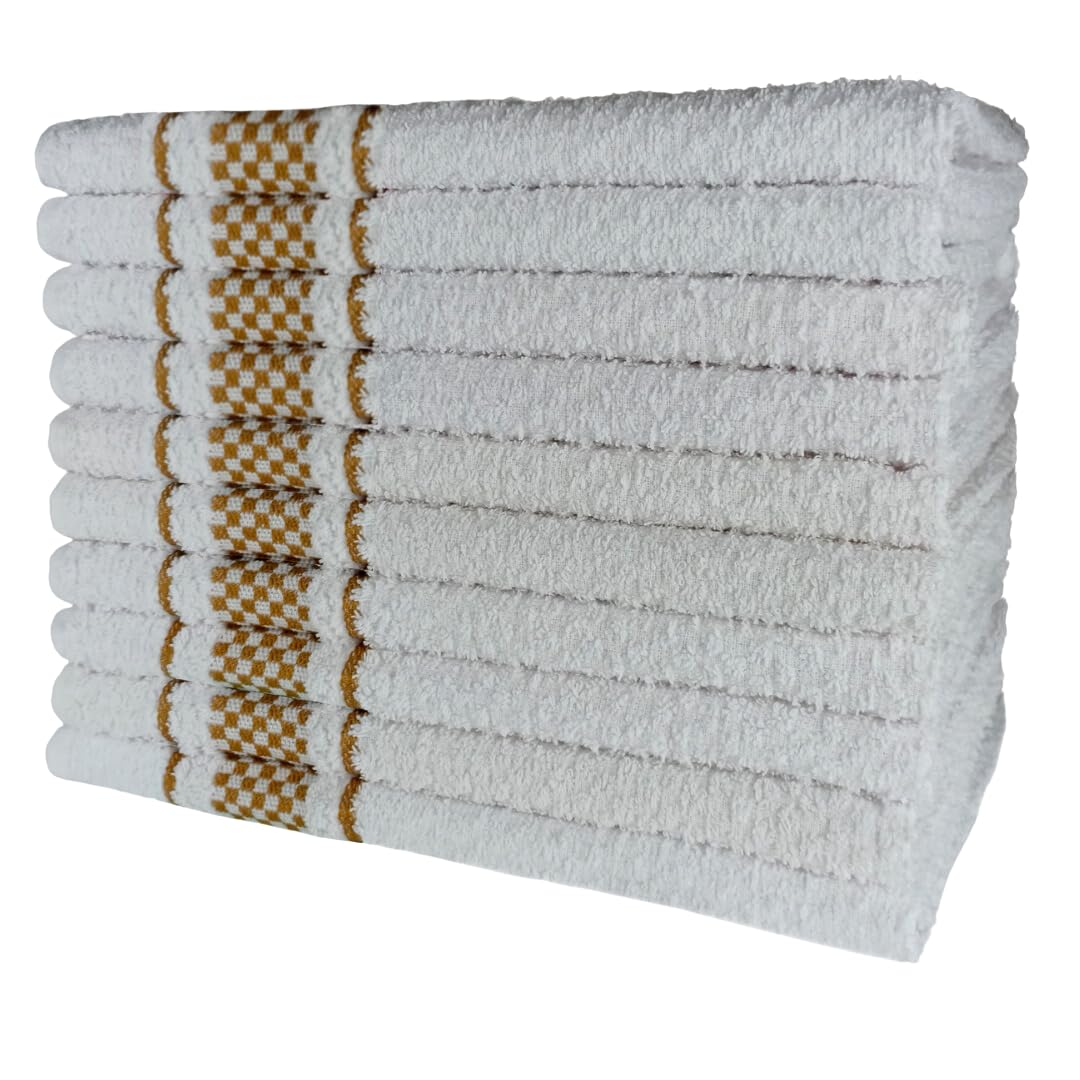 Kit 10 Pano de Prato Atoalhado Para Cozinha Felpudo Premium 45x70cm 370g/m² 100% Algodão