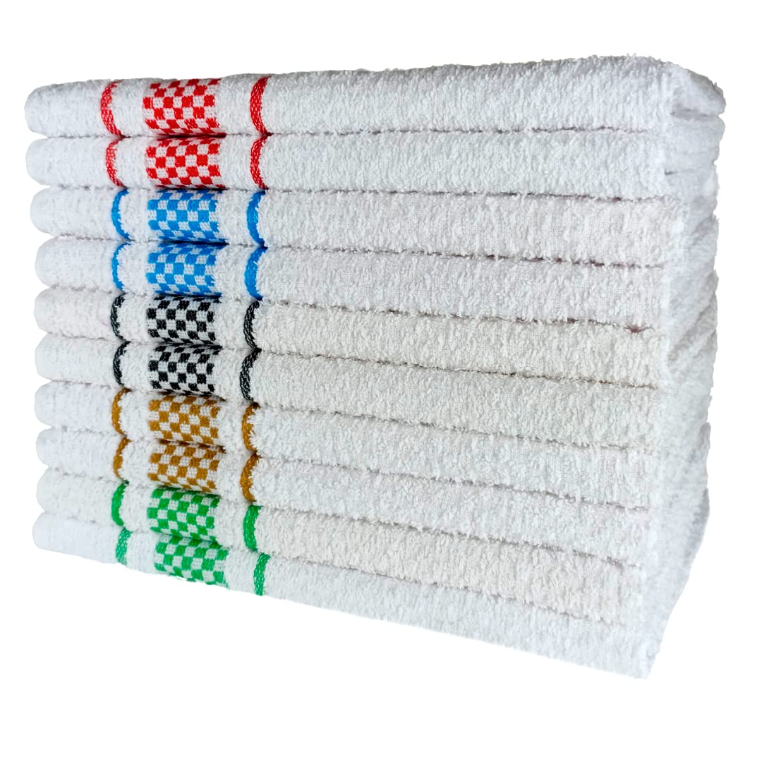 Kit 07 Pano de Prato Atoalhado Para Cozinha Felpudo Premium Gourmet 45x70cm 370g/m² 100%