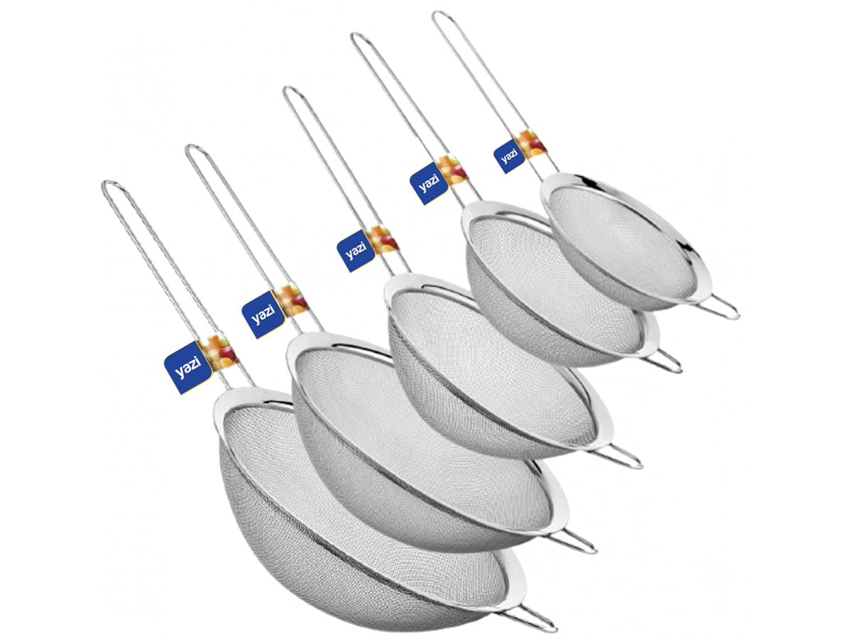 Jogo Peneiras Aço Inox 5 Peças 10, 14, 16, 18 e 20cm - Vitrizi