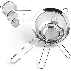 Jogo de Peneiras 3 Peças para Cozinha Diferentes Tamanhos para Farinha Alimentos Secos e