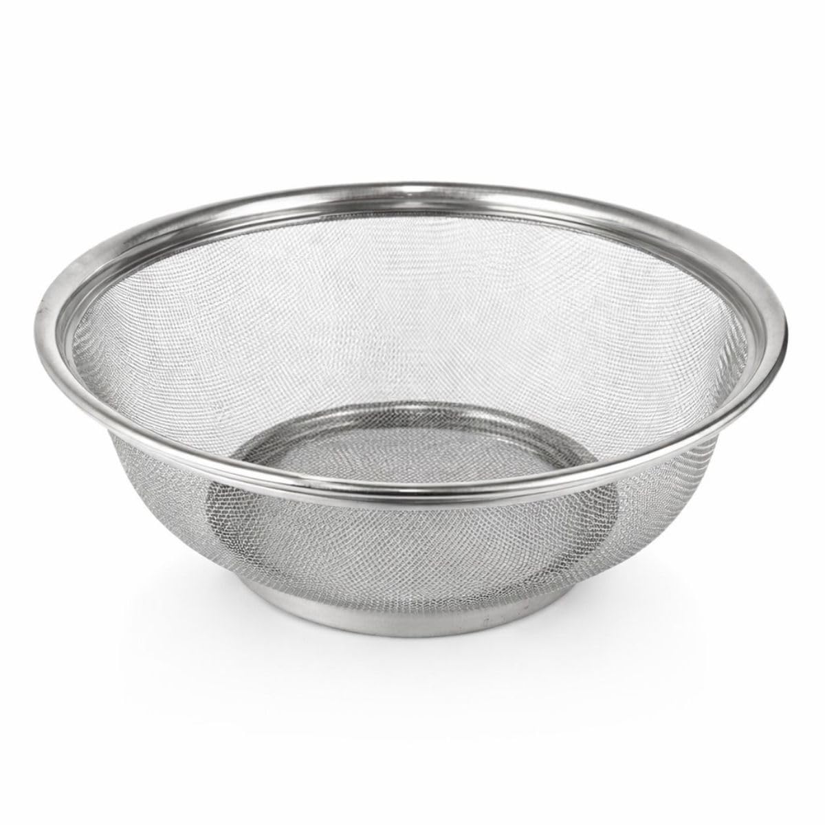 Escorredor de Arroz em Aço Inox 28 cm Cesta com Peneira de Malha Fina Premium Multiuso