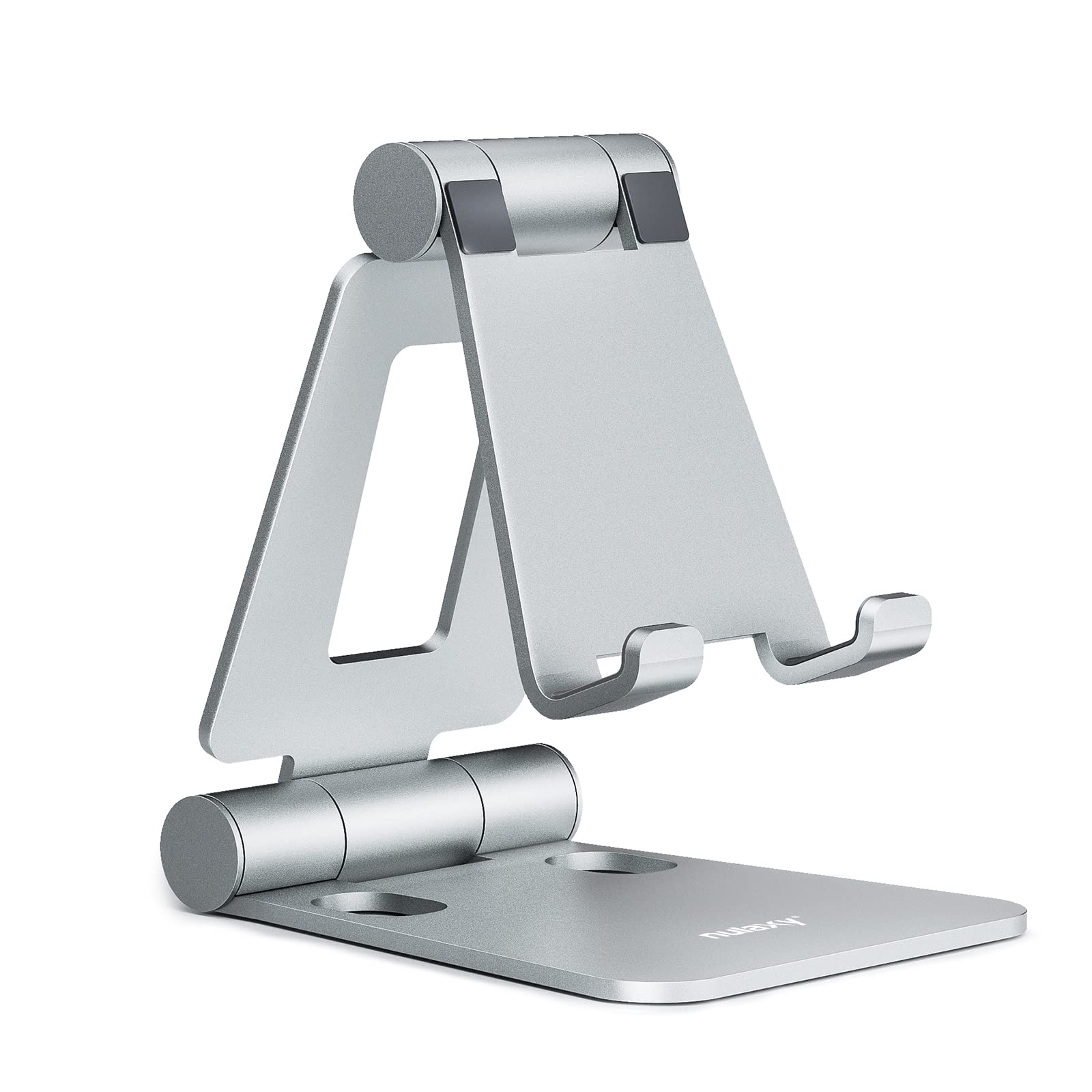 Nulaxy Suporte de celular dobrável duplo, totalmente ajustável, dobrável, suporte para