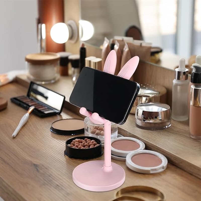 Suporte de celular para mesa, lindo suporte de telefone ajustável com almofada
