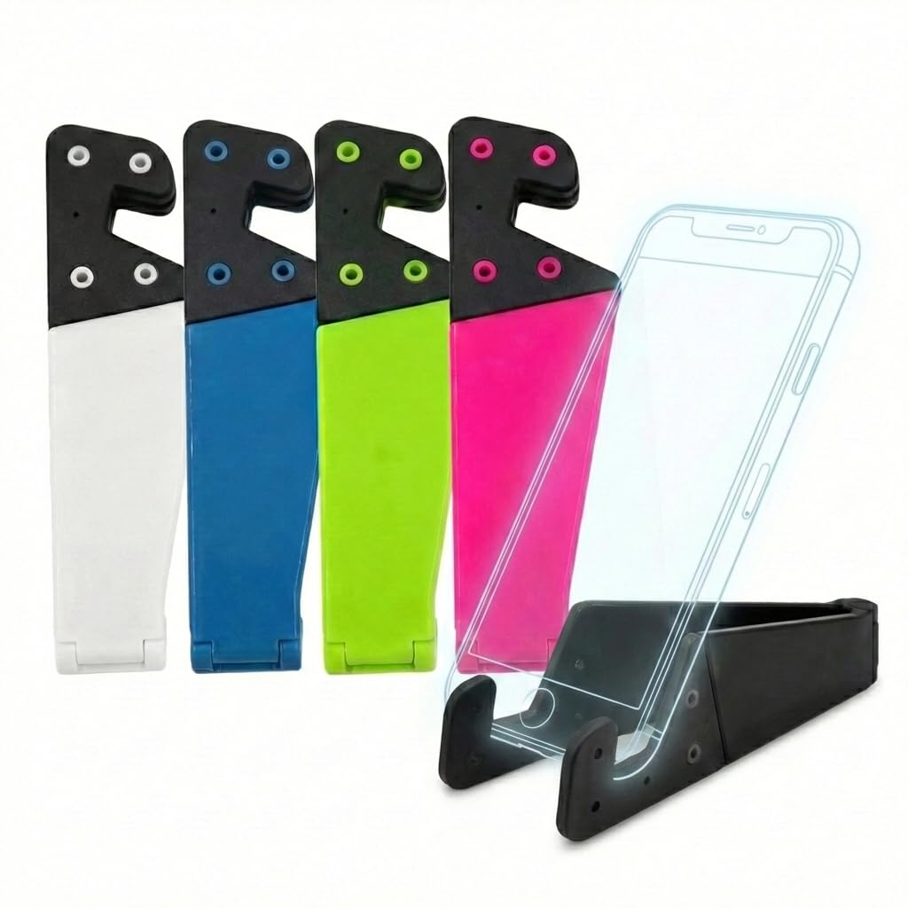 Kit 5 Suporte Celular Mesa Dobrável Universal Tablet; Ajustável Antiderrapante Portátil;