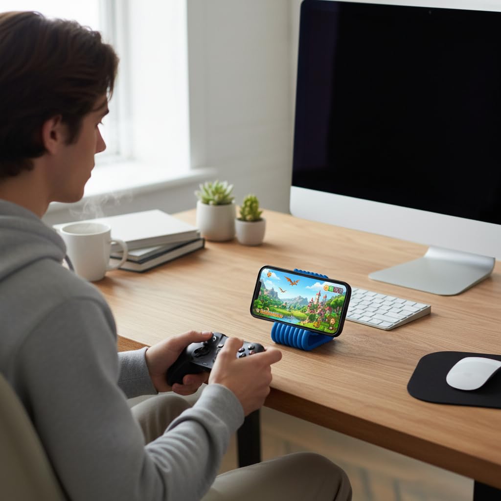 Suporte de Celular Mesa e Escritorio Base Estável Antiderrapante para Apoiar Smartphone