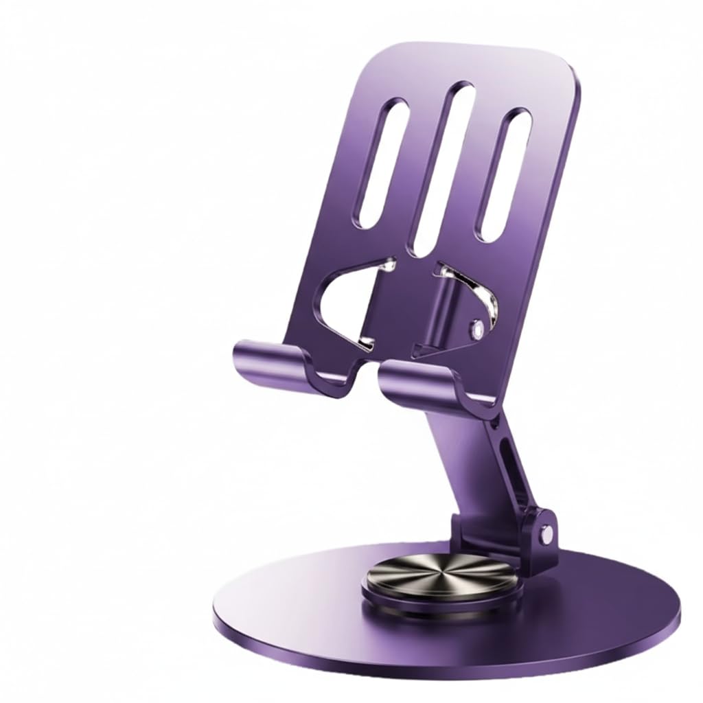 Suporte de Celular para Mesa - 360 Graus Giratório/Dobrável Portátil, Antiderrapante