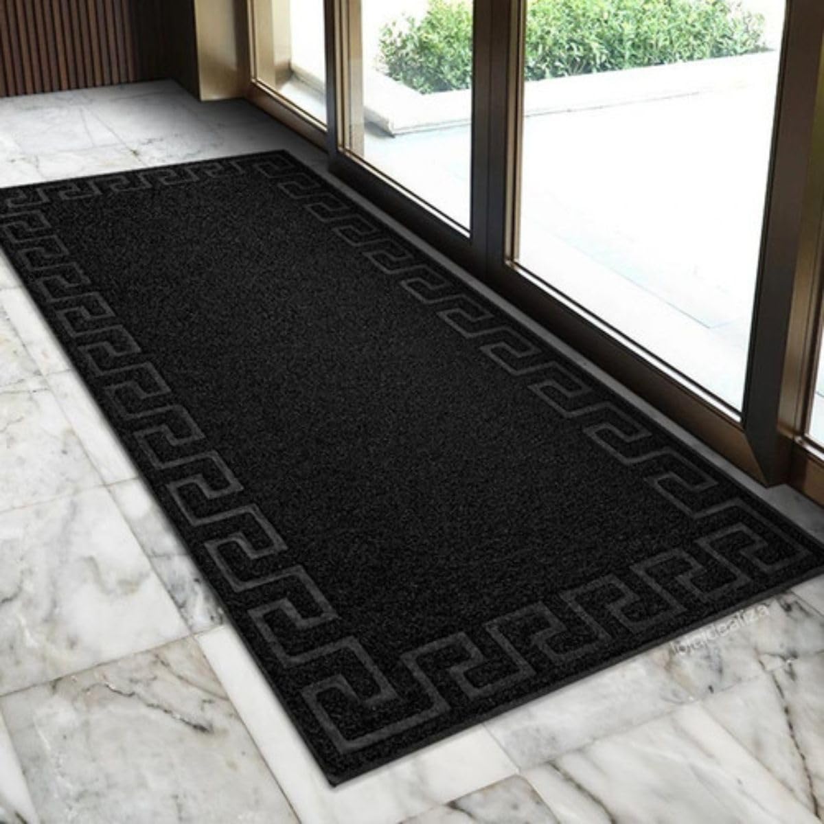 Capacho Grande 1,20 x 0,60 m - Tapete Antiderrapante (Preto)
