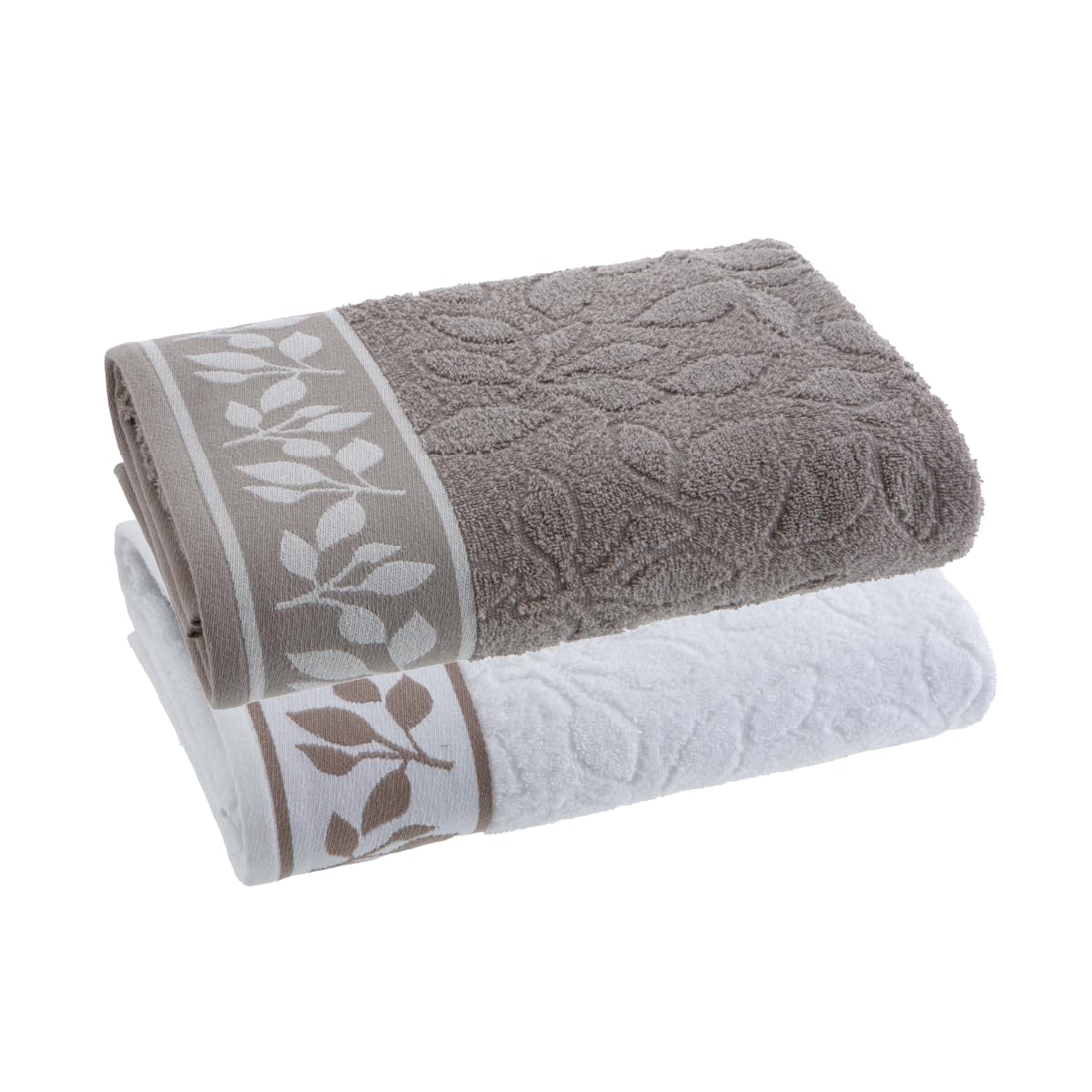 Altihaus Jogo de Toalhas De Banho, 2 Peças, Algodão, 70cm x 140cm, 450g/m², Jacquard, Fio