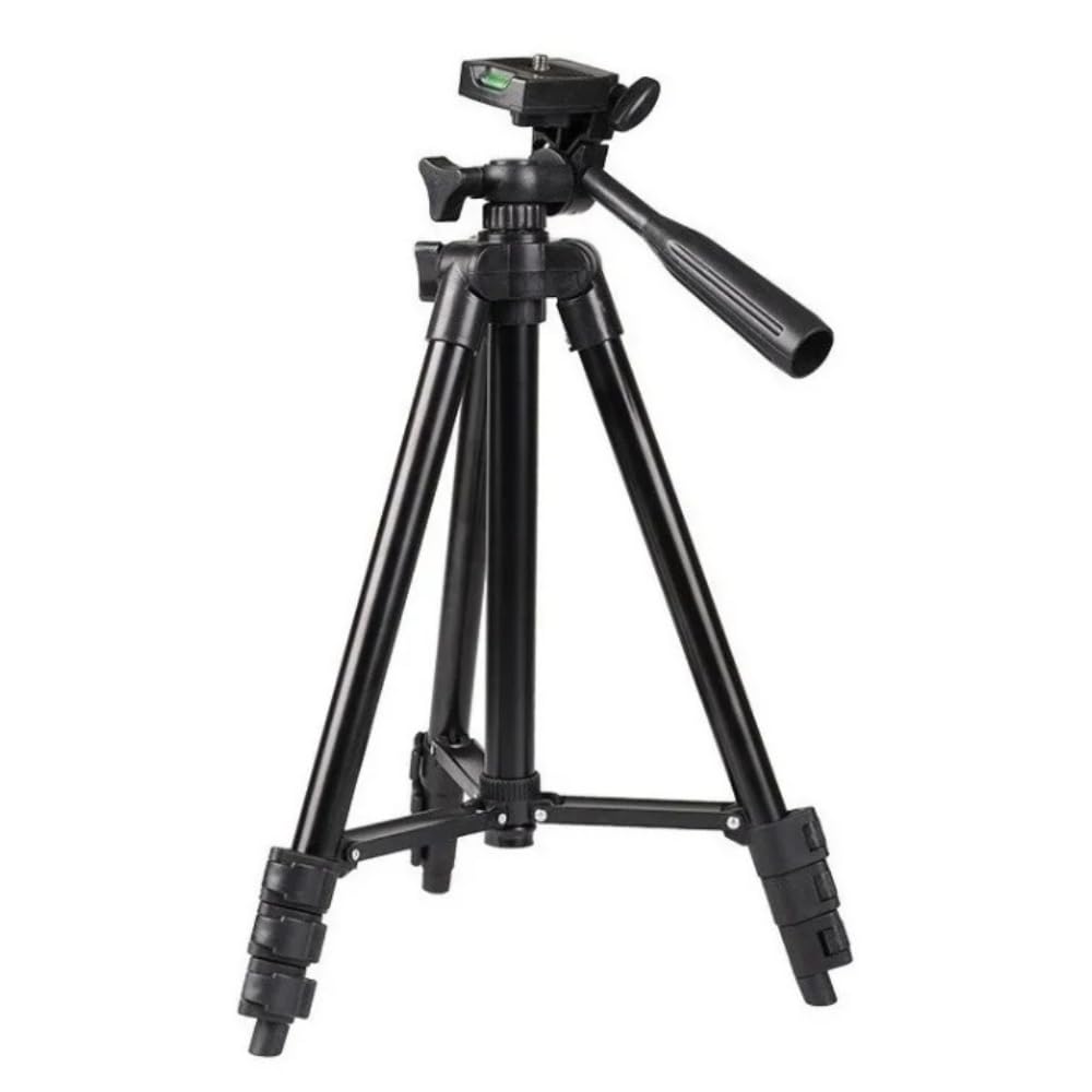 Tripé para Celular e Câmera Profissional 110cm Alumínio Ajustável (Preto)
