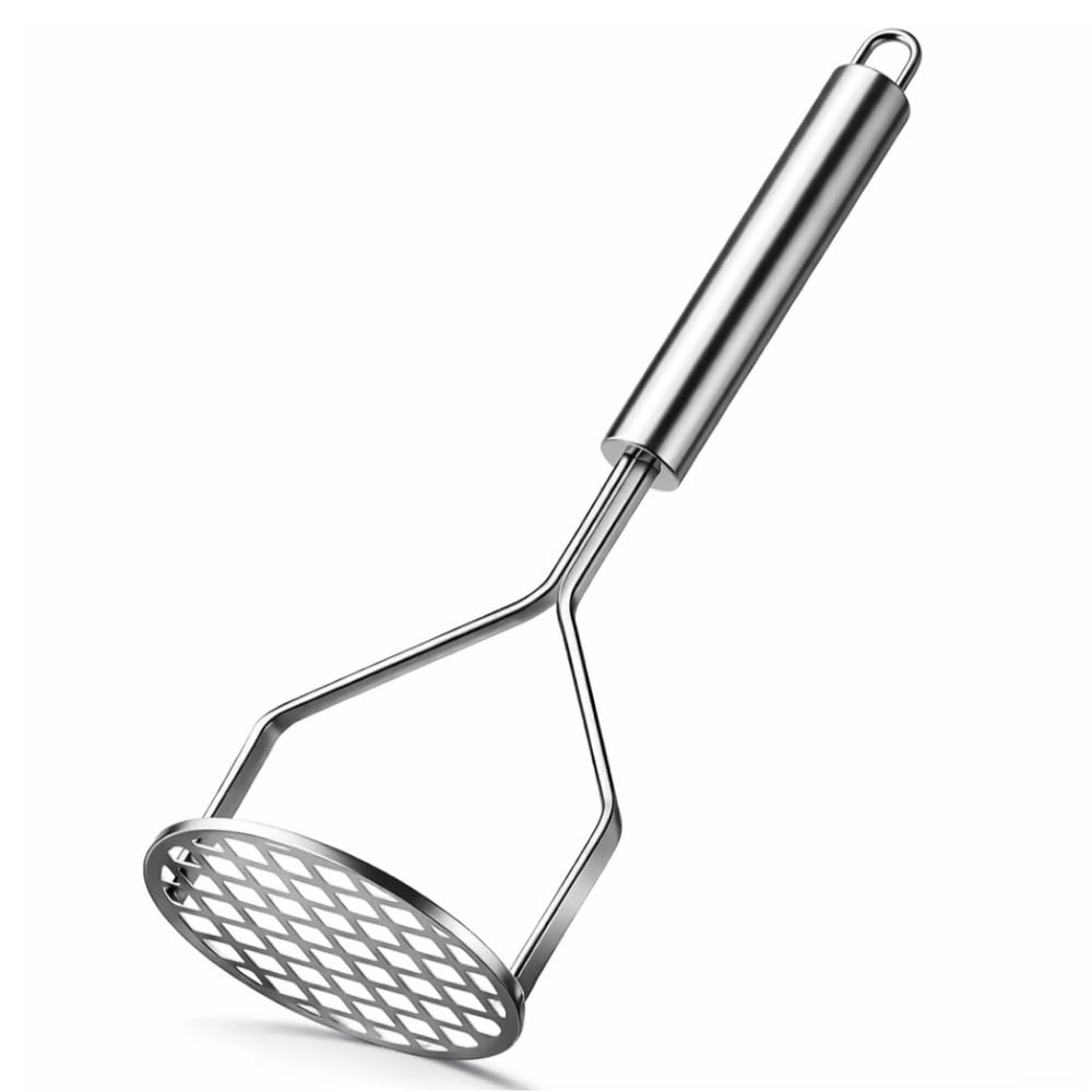 Amassador de Batata em Aço Inox Premium, Alta Resistência, Espremedor Manual de Legumes e