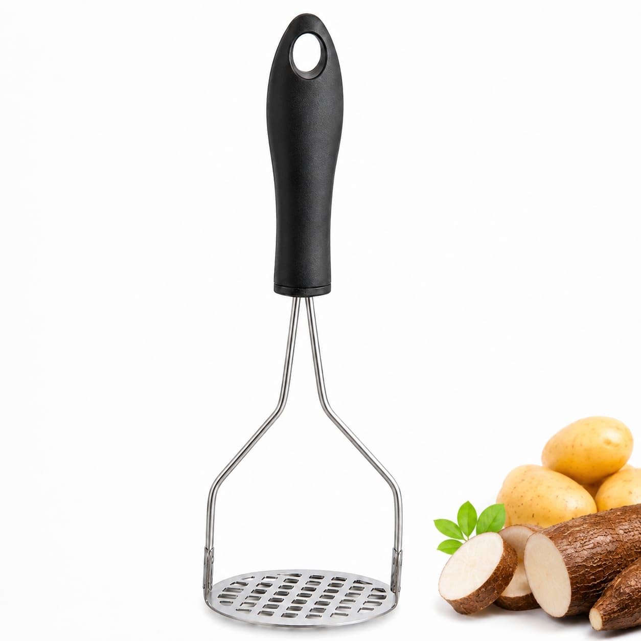 Amassador de Batata Inox Manual com Cabo Ergonômico Anti Calor 24 cm | Aço inox