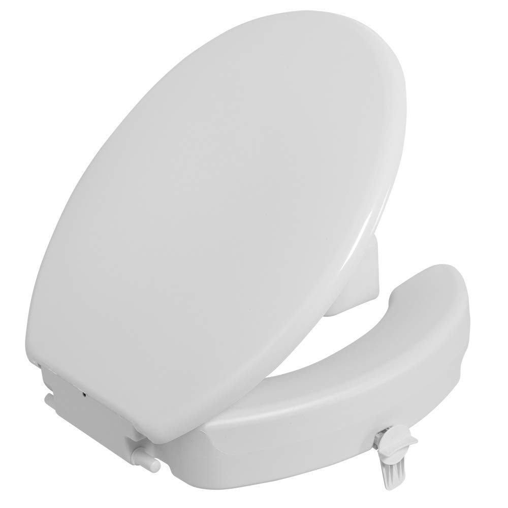 Assento Sanitário Elevado 7cm com Trava e Tampa Astra Branco para Louças Ovais e Deca