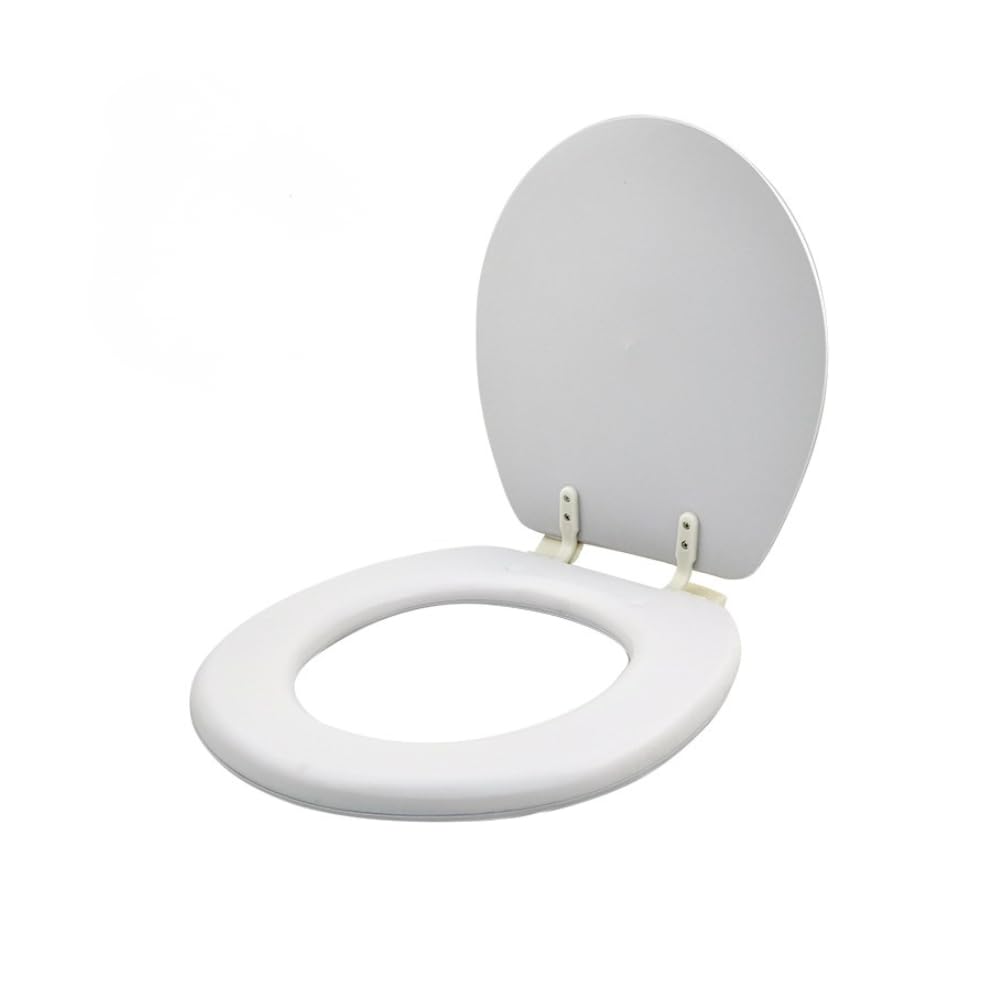 Assento Sanitário Almofadado Branco 25 x 21,5cm, Tampa de Vaso Estofada Macia e