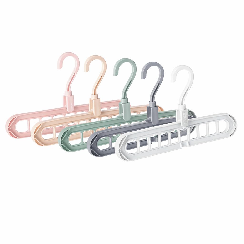 Cabide Mágico 9 Furos Multi-dobrável Organizador de Roupas Economiza Espaço, Compacto e