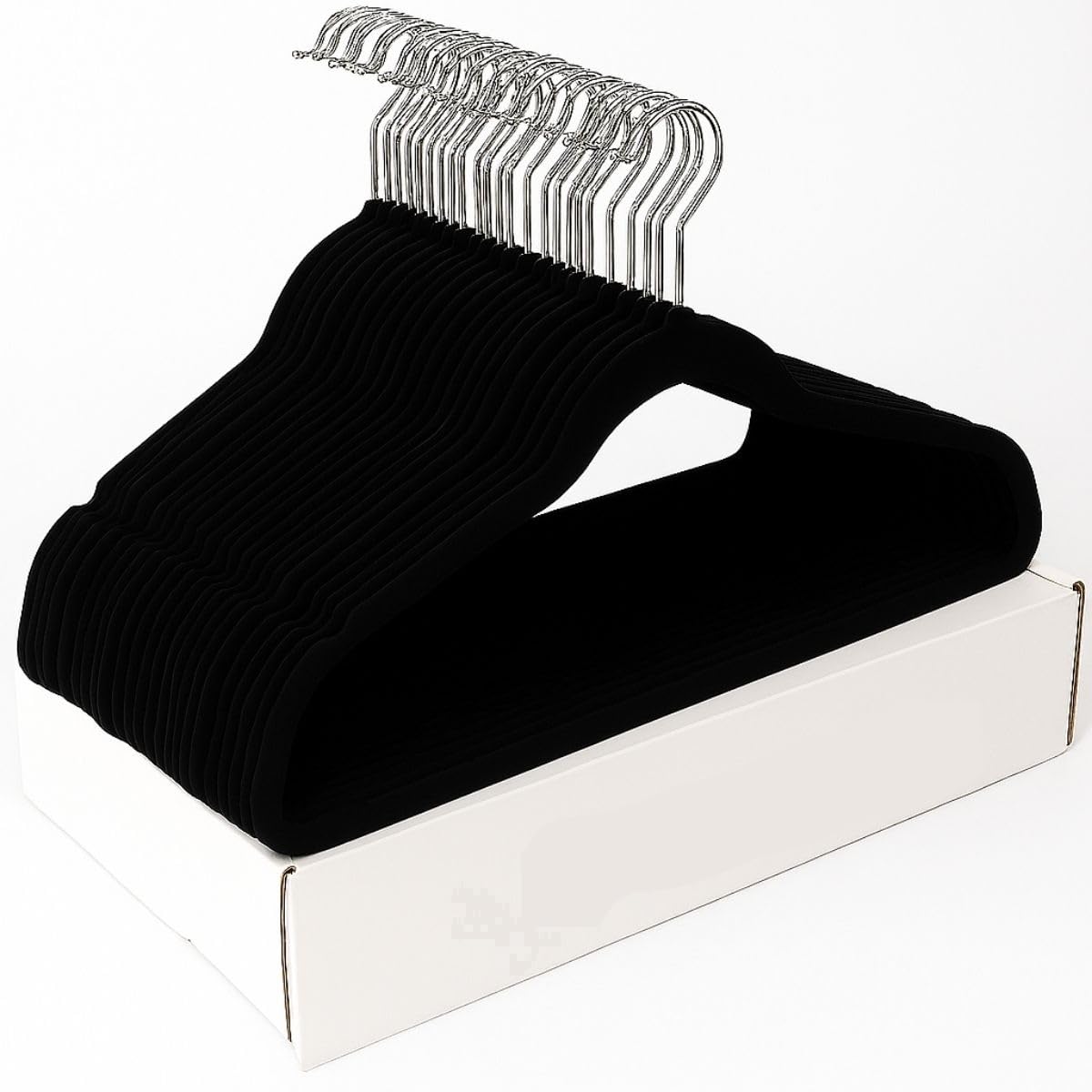 【Cozena】Kit 10 Cabides de Veludo Premium – Elegância, Resistência e Organização - Gancho