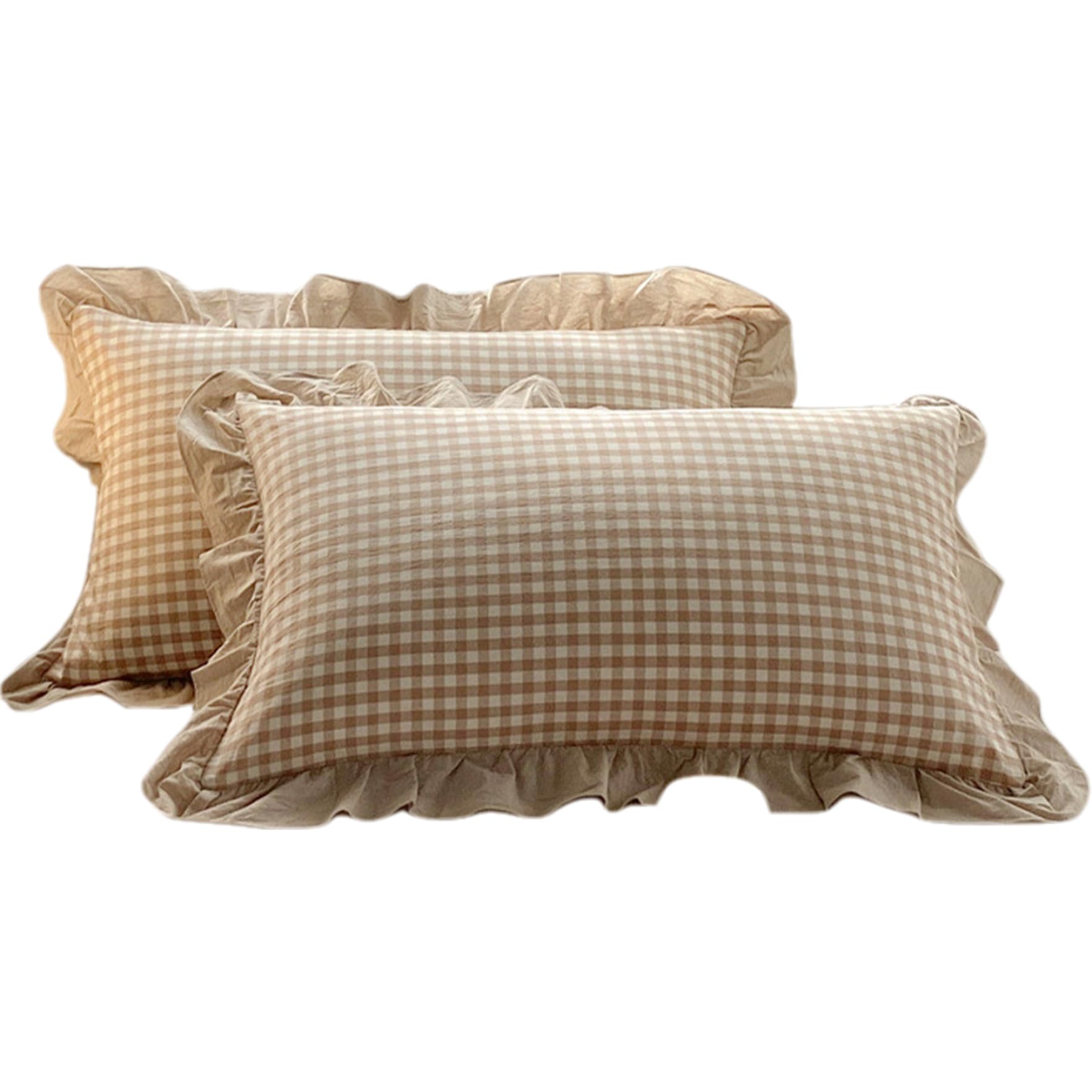 2 peças de capas de travesseiro guingão 48 x 73 cm, conjunto de 2 capas de travesseiro