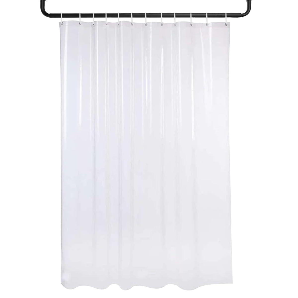 1 Cortina Box Banheiro Transparente Antimofo Ajustável 2,30m