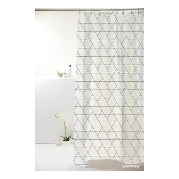 Bella Casa - Cortina 180X200Cm Box Poliester Azulejo Diagonal Bella Casa 8299743