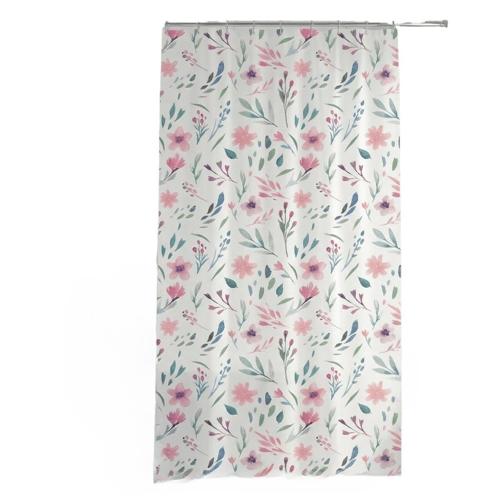 Cortina Banheiro Box Poliéster Impermeável Antimofo 1,98x1,80 com Ganchos Higiene Durável