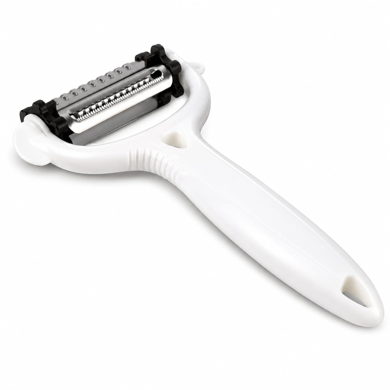 Descascador de Legumes 3 em 1 Branco com Lâminas em Aço Inox Premium 15cm | Lâmina