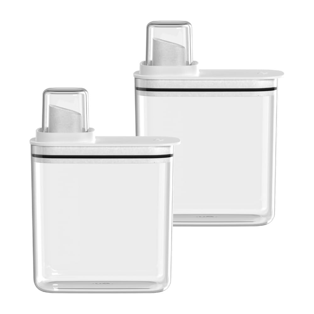 " Kit 2 Dispenser para Sabão Flow 1,5 Litros Porta Sabão e Amaciante Praticidade